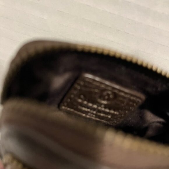 Cole Haan coin purse leather velvet basketweave. - Picture 4 of 4